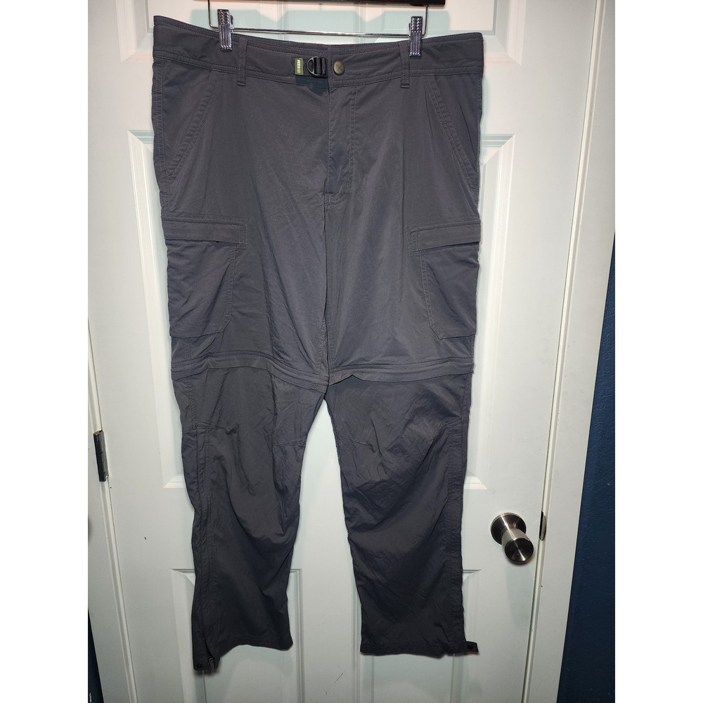 REI Co-op Sahara Convertible Hiking Pants Mens 36x32 Gray Relaxed Fit Zip Off